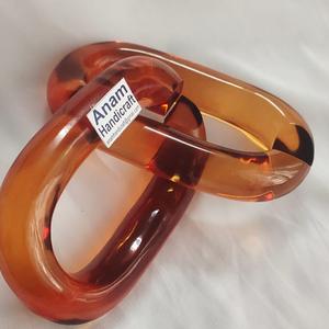 Accents muraux en chaîne acrylique modernes personnalisés, faits à la main, en résine ornementale moderne, suspendus pour la décoration intérieure, prêts pour le festival Diwali - Product Image 1