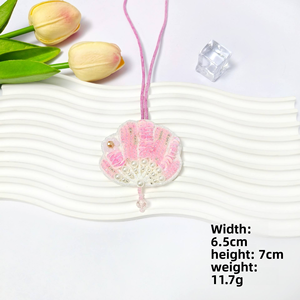 Porte-clés perlé fait main mignon pour filles, style frais, petit pendentif en tissu DIY, accessoires pour manteaux, breloques de mode - Product Image 5