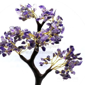 คริสตัลรูปต้นอเมทิสต์ทำมือพร้อมชิป300รูปปั้นฮวงจุ้ยจากอินเดียเพื่อความโชคดีและความเจริญรุ่งเรือง - Product Image 2