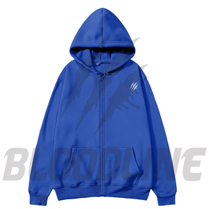 Sudadera con Capucha Amarilla Unisex Bloodline para Invierno, Cierre de Cremallera, Corte Regular, Color Sólido, Casual, con Bolsillo Frontal, Transpirable, de Forro Polar, Estilo Hip Hop - Product Image 5