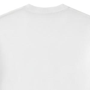 Men Oversized <b>White</b> T <b>Shirt</b> <b>Short</b> <b>Sleeve</b> Crew Neck Cotton Casual Streetwear Top Chest Logo Print Summer Tee - Product Image 4