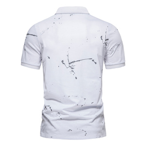 Affordable Price Short Sleeve Polo <b>Shirt</b> With <b>Red</b> And White Stripes Contrast Trim Regular Fit Casual Knitted T-<b>Shirt</b> - Product Image 4