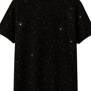 T-shirt Eyre Sports Wear de luxe entièrement pailleté, effet cristal brillant, logo personnalisé, streetwear tendance, haute qualité, unisexe - Product Image 2