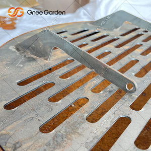 Brasero de jardín de metal, hoguera de calefacción redonda de acero corten, Dimensiones personalizadas redondas, hoguera de barbacoa de madera - Product Image 3