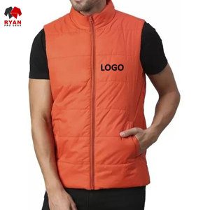 เสื้อกั๊กพัฟเฟอร์ผู้ชายคุณภาพพรีเมียม เนื้อผ้านุ่มสบาย ระบายอากาศได้ดี พร้อมโลโก้แบบกำหนดเอง ลายเรียบ - Product Image 3