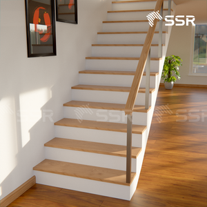 Marches d'escalier en bois massif de chêne SSR pour escaliers intérieurs, marches à joint de doigt, taille personnalisée, surface lisse, planches de marche - Product Image 2