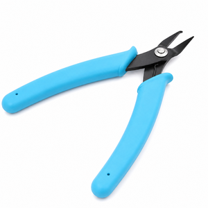 Pince coupante micro de précision à poignée bleue, mini pince coupante à coupe rasante, outil de réparation électronique, coupe-âme à ressort tranchant - Product Image 5
