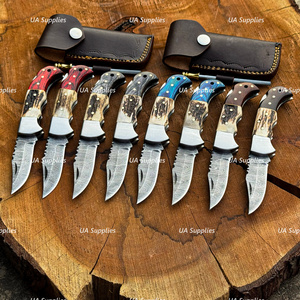 Wholesale Best Price Industrial Grade Damascus Steel Clip Point Hunting Camping Foldbale Pocket Knife OEM EDC Knife Low MOQs - Product Image 3