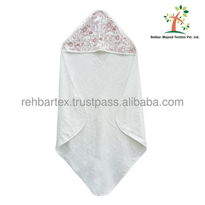 Serviette de bain à capuche unisexe 100% coton pour enfants, douce, extra-absorbante, serviette de bain pour bébé, capuche imprimée, multicolore, hypoallergénique - Product Image 5