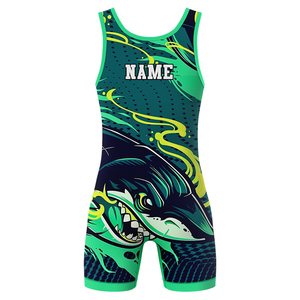 Custom Sublimation Printing Spandex/Polyester Stretch <b>Professional</b> Wrestling Singlet Competition Uniform Lightweight Quick Dry - Product Image 2