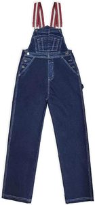 Overol de Mezclilla de Cintura Alta para Mujer, Color Sólido, Largo, Casual, Transpirable, para Primavera y Verano - Product Image 5