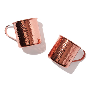 Modernas Tazas Moscow Mule de Cobre Puro Sólido con Acabado Martillado a Mano y Asa de Latón, Vajilla Ecológica para Fiestas y Bares - Product Image 6