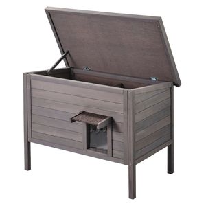 Maison pour chat et lapin en bois isolée en mousse, résistante aux intempéries, abri pour chats errants, pour plusieurs chats, mobilier pour animaux de compagnie - Product Image 6