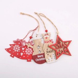 Top Selling Wooden <b>Christmas</b> Decor Tags Laser Cut Hanging Ornaments for <b>Christmas</b> <b>Tree</b> Gift Wrapping Holiday Decoration For Sale - Product Image 3