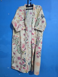 Vestido Maxi de Algodón de Lujo con Estampado Floral y Cuello en V, Kimono de Manga Corta para Mujer, Ropa Sexy para la Playa o el Salón, para Primavera y Verano - Product Image 2