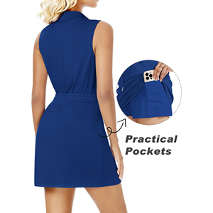 ชุดเสื้อกล้ามคอสูงและกางเกงขาสั้นสำหรับเล่นพิคเคิลบอลสำหรับผู้หญิง ชุดเสื้อกล้ามคอสูงและกางเกงขาสั้นสำหรับเล่นพิคเคิลบอลสำหรับผู้หญิง - Product Image 3