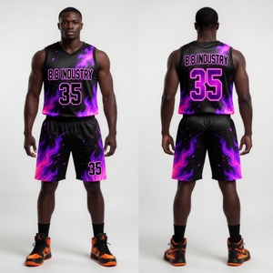 Uniforme de baloncesto juvenil para hombre, diseño dinámico azul y blanco con efecto salpicado, pantalones cortos de jersey personalizados, número 10, kit premium de la industria B.B. - Product Image 3