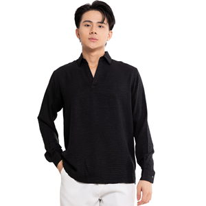 เสื้อคอมเพรสชั่นผู้ชายแบบสบายๆ ผลิตในเวียดนาม รับผลิตตามแบบ ODM ผ้าโพลีเอสเตอร์/คอตตอน พิมพ์ลาย แห้งเร็ว แขนยาว - Product Image 2