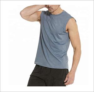 Camiseta deportiva con Logo personalizado para hombre, camiseta sin mangas Lisa para gimnasio y fitness, venta al por mayor - Product Image 1