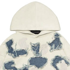 เสื้อฮู้ดดี้ผู้ชายผ้าฝ้าย 100% ทรงโอเวอร์ไซส์ สไตล์วินเทจ ล้างสีแบบแอซิดวอช เป็นมิตรต่อสิ่งแวดล้อม สำหรับสตรีทแวร์ ผลิตโดยผู้ผลิตแบรนด์ส่วนตัว - Product Image 4