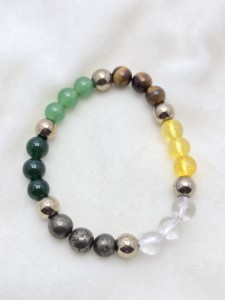 Pulsera Elástica de Alta Calidad con Combinación de Piedras Preciosas de Cuarzo y Ágata Talladas, Grabado de Cristal Natural, Hermosa y Elegante - Product Image 4