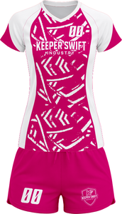 Tenue de volley-ball SpikeStorm Pro AeroSpike Elite, kit de volley-ball ThunderHit Premium, 100 % polyester, impression par sublimation intégrale - Product Image 2