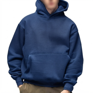 Vente en gros de sweats à capuche épais en coton 100% pour l'hiver, impression personnalisée du logo, design surdimensionné, épaules tombantes, sweat à capuche uni pour hommes - Product Image 1
