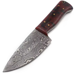 Couteau de chasse multifonctionnel à pointe tombante en acier Damas forgé à la main, très tendance - OEM/ODM disponible, haute qualité, personnalisable 1 - Product Image 3