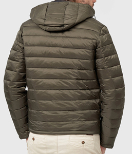 Veste matelassée à capuche pour homme, coupe-vent, en polyester, avec fermeture éclair, style décontracté, color block - Product Image 5