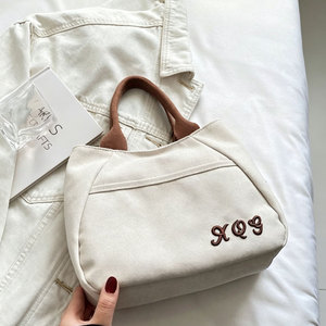 Wholesale Niche <b>Canvas</b> <b>Tote</b> Bag For Women Lightweight Simple Retro <b>Canvas</b> Shopping Bag For Women - Product Image 5