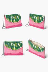 Bolso de mano de lujo hecho a mano con cuentas y hojas tropicales, con bordado de hoja de palma verde, para mujer, ideal para fiestas y eventos especiales. - Product Image 2