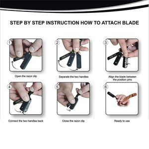 Reusable Folding Straight Razor Professional Barber Cutthroat Shaving Knife Stainless Steel Face <b>Bikini</b> <b>Men's</b> Salon Hairdressing - Product Image 5