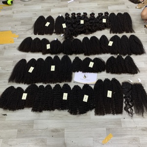 100% cuticules alignées cheveux vietnamiens birmans bouclés faisceaux ondulés naturels trame Extensions de cheveux humains Vietnam - Product Image 2
