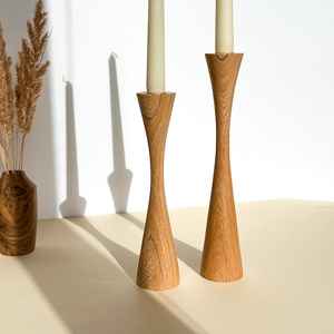 Support de bougie en bois classique pour la décoration moderne de la maison, écologique, pour Noël, les mariages, les événements et comme centre de table pour la chambre - Product Image 4