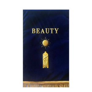 Juego de 3 Fundas para Pedestal de Oficiales Masónicos, Logia Azul, Bordadas a Mano en Terciopelo, Personalizadas, Venta al Por Mayor, Banderas Masónicas OEM - Product Image 4
