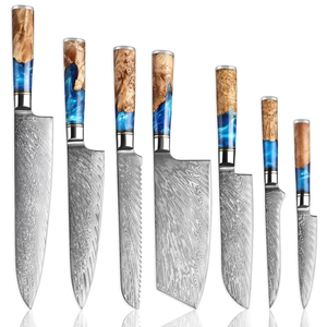 Ensemble de couteaux de cuisine professionnels LEGACY BLADES, acier damas fait main, manche en bois, qualité d'exportation, fabricant - Product Image 1