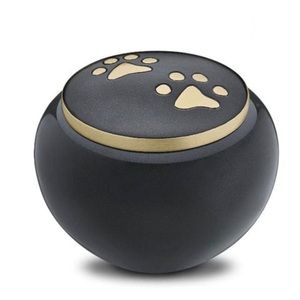 White Finish Odyssey Cremation <b>Urn</b> With Paw Print Design Bend Customizable Metal Lid For Animal Ashes Keepsake Pet <b>Urns</b> Funeral - Product Image 5