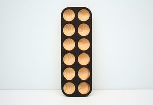 Wood Egg Holder 12 Slots Rectangular <b>Tray</b> Hotel Brunch Table HORECA OEM Custom Engraving Vietnam - Product Image 3