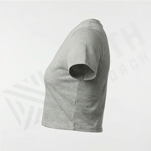 Camiseta de Manga Corta con Cuello en V para Mujer, 100% Algodón Orgánico de Lujo, Preencogido, Ajuste Cómodo y Suave, Color Personalizado - Product Image 3