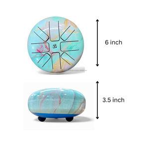 Tambour à langue en acier émaillé pastel avec maillets en caoutchouc, instrument Handpan pour la méditation, le yoga, la sonothérapie et la relaxation - Product Image 5