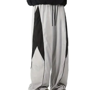 Pantalon de jogging évasé ample pour homme, style streetwear Y2K, vintage hip-hop, en Spandex/coton biologique respirant - Product Image 1
