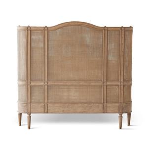 Meuble Jhonson en bois de mahogany massif de bonne qualité avec tressage en rotin et finition naturelle pour chambre à coucher - Product Image 5