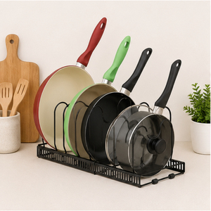 Wholesale Heavy-Duty <b>Pot</b> and Pan Organizer Rack for Kitchen Cabinets 7-Tier Metal Cookware & Lid <b>Holder</b> Cheapest Price - Product Image 3