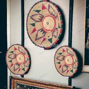 Tapiz Bohemio Tejido a Mano ECOWOODIES, Patrón Geométrico Abstracto, Decoración Circular para Pared, Sala de Estar, Navidad - Product Image 4