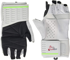 Full White Half Finger Leather Gym <b>Gloves</b> – Custom Logo <b>Weight</b> Lifting <b>Gloves</b> for Gym <b>Training</b> & Fitness - Product Image 6