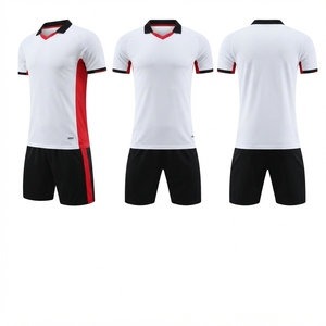 Conjunto de Uniforme de Fútbol Unisex Blanco, Azul y Negro, Manga Corta, Poliéster que Absorbe la Humedad, Uniforme de Fútbol de Verano, Talla Adulto, Personalizable - Product Image 6