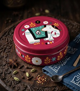Modern Printed Iron Masala Storage <b>Box</b> Decorative Round Spice Holder for Kitchen Accessories Printed Iron Spice Containers - Product Image 2