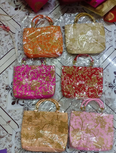 Bolsos DE TRABAJO bordados indios tradicionales para mujer, regalos de devolución de boda, bolsas para ocasiones de boda - Product Image 2