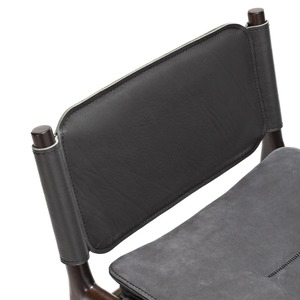 Modern Solid Wood Eco-Friendly Durable Water Resistant Bar <b>Stool</b> with Leather Seat and Backrest for Cafe and Kitchen Counter - Product Image 6