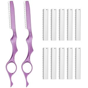 REVAMP INTERNATIONAL Purple Color Thinning Face Hair <b>Styling</b> Rotary <b>Head</b> Razor Set Plastic Stainless Steel Single Blade Cutting - Product Image 1
